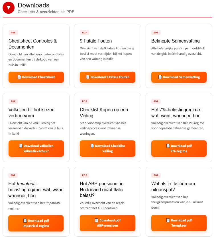 Een Huis kopen in Italië - Notities